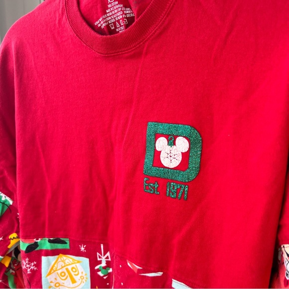 Rare Disney World Parks Holiday Mickey Fab Five 2020 Spirit Jersey Red Adult XS - Picture 5 of 6